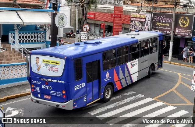 Empresa de Ônibus Pássaro Marron 92.910 na cidade de Aparecida, São Paulo, Brasil, por Vicente de Paulo Alves. ID da foto: 6698658.