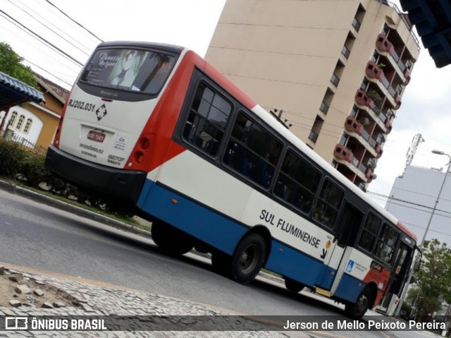 Viação Sul Fluminense RJ 202.031 na cidade de Volta Redonda, Rio de Janeiro, Brasil, por Jerson de Mello Peixoto Pereira. Número da foto: #6699554.