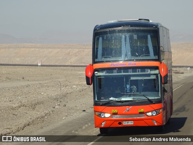 Pullman Bus 3195 na cidade de Sierra Gorda, Antofagasta, Antofagasta, Chile, por Sebastian Andres Maluenda. Número da foto: #6699577.