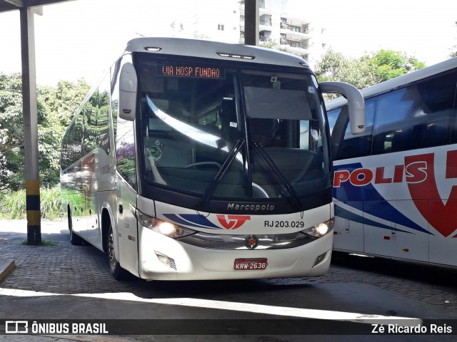 Viação Teresópolis RJ 203.029 na cidade de Teresópolis, Rio de Janeiro, Brasil, por Zé Ricardo Reis. ID da foto: 6698558.