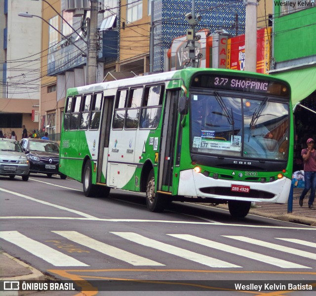 VB Transportes e Turismo 3663 na cidade de Campinas, São Paulo, Brasil, por Weslley Kelvin Batista. ID da foto: 6698278.