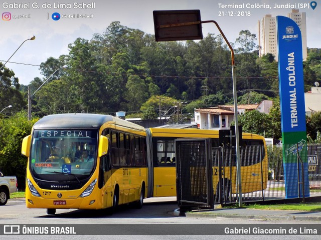 Viação Leme 1217 na cidade de Jundiaí, São Paulo, Brasil, por Gabriel Giacomin de Lima. ID da foto: 6744509.