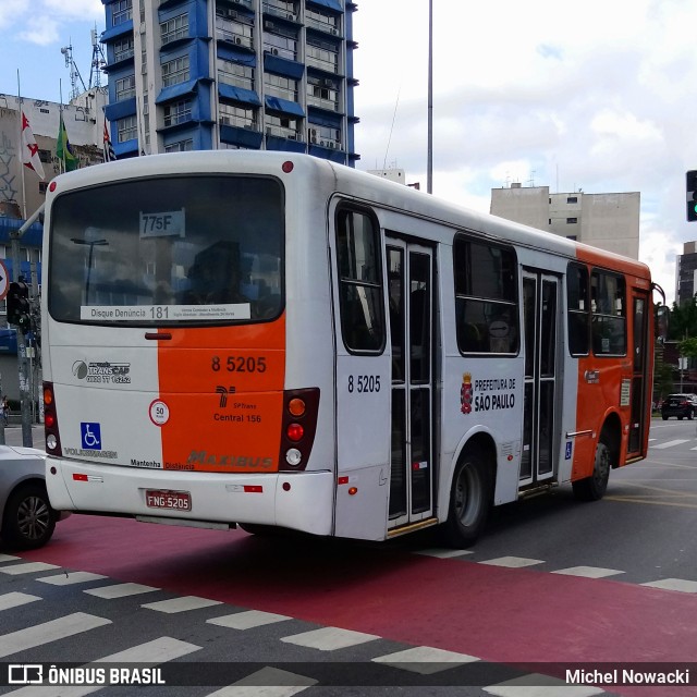 Auto Viação Transcap 8 5205 na cidade de São Paulo, São Paulo, Brasil, por Michel Nowacki. ID da foto: 6744891.