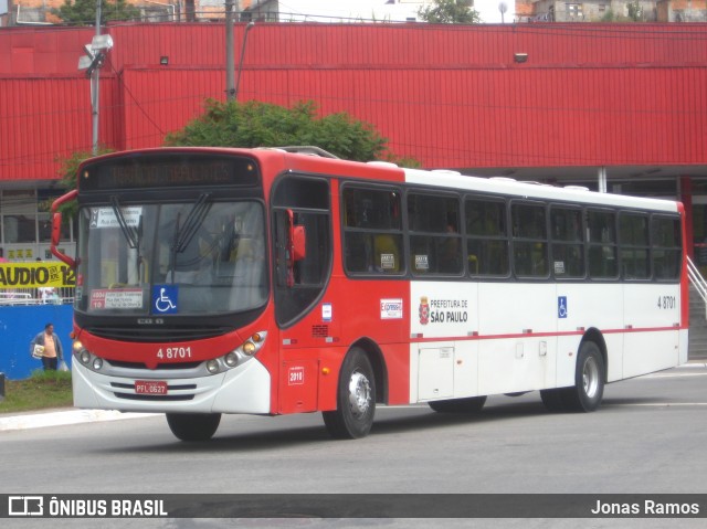 Express Transportes Urbanos Ltda 4 8701 na cidade de São Paulo, São Paulo, Brasil, por Jonas Ramos. ID da foto: 6744092.