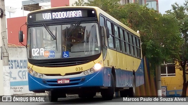 Trancid - Transporte Cidade de Divinópolis 036 na cidade de Divinópolis, Minas Gerais, Brasil, por Marcos Paulo de Souza Alves. Número da foto: #6745833.