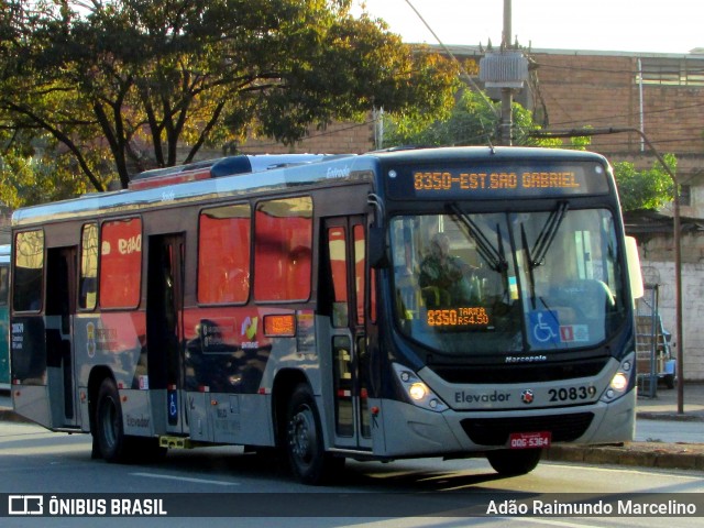 SM Transportes 20839 na cidade de Belo Horizonte, Minas Gerais, Brasil, por Adão Raimundo Marcelino. Número da foto: #6749881.