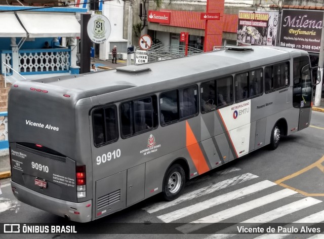 Empresa de Ônibus Pássaro Marron 90910 na cidade de Aparecida, São Paulo, Brasil, por Vicente de Paulo Alves. ID da foto: 6751817.