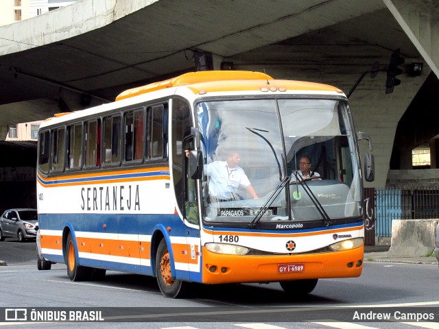 Viação Sertaneja 1480 na cidade de Belo Horizonte, Minas Gerais, Brasil, por Andrew Campos. ID da foto: 6752789.