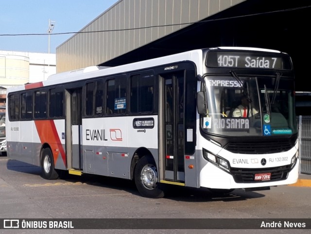 Evanil Transportes e Turismo RJ 132.002 na cidade de Nova Iguaçu, Rio de Janeiro, Brasil, por André Neves . ID da foto: 6753939.