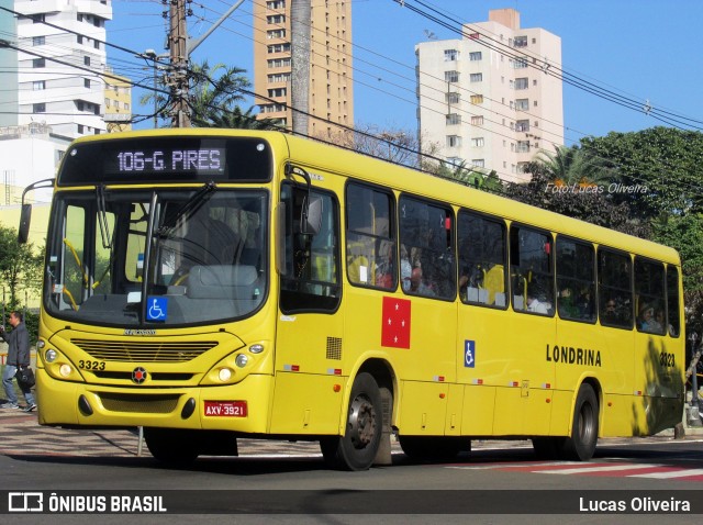 TCGL - Transportes Coletivos Grande Londrina 3323 na cidade de Londrina, Paraná, Brasil, por Lucas Oliveira . Número da foto: #6754134.