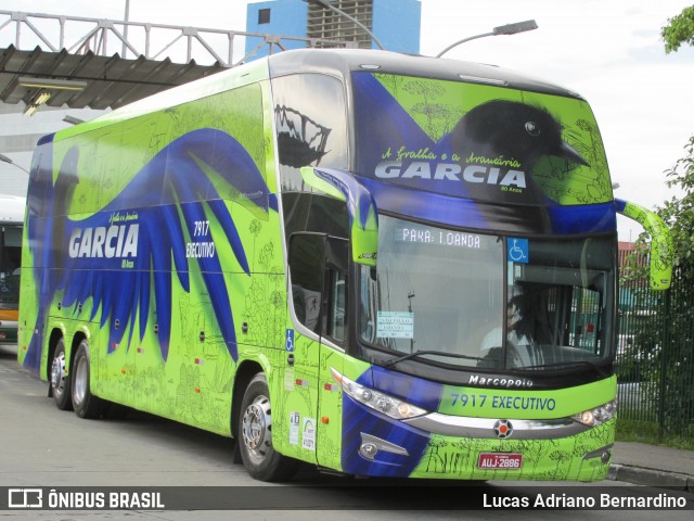 Viação Garcia 7917 na cidade de São Paulo, São Paulo, Brasil, por Lucas Adriano Bernardino. ID da foto: 6754369.