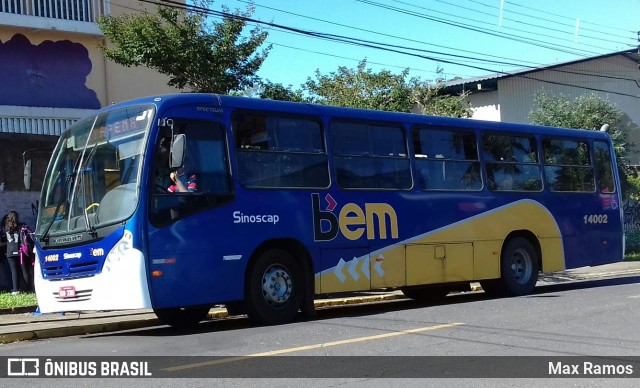 Viação Sinoscap 14002 na cidade de São Leopoldo, Rio Grande do Sul, Brasil, por Max Ramos. Número da foto: #6753237.