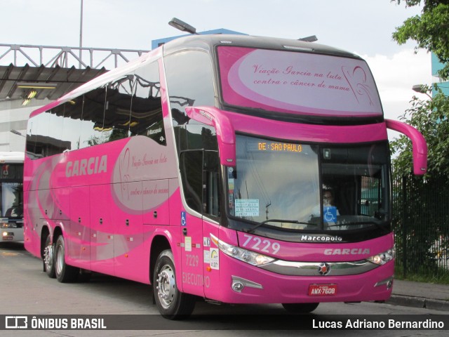 Viação Garcia 7229 na cidade de São Paulo, São Paulo, Brasil, por Lucas Adriano Bernardino. ID da foto: 6754334.