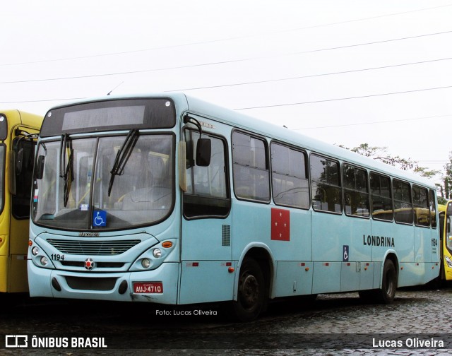 TCGL - Transportes Coletivos Grande Londrina 1194 na cidade de Londrina, Paraná, Brasil, por Lucas Oliveira . ID da foto: 6754037.