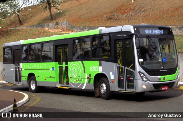 Viação Garcia 8383 na cidade de Londrina, Paraná, Brasil, por Andrey Gustavo. ID da foto: 6753460.