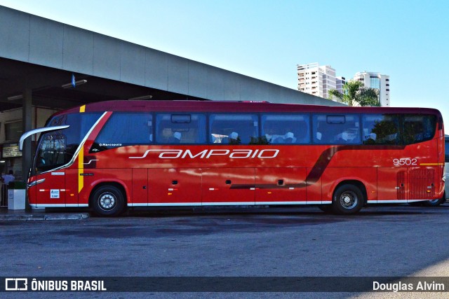 Viação Sampaio 9502 na cidade de Mogi das Cruzes, São Paulo, Brasil, por Douglas Alvim. Número da foto: #6756914.