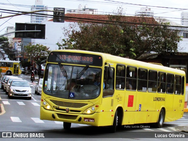 TCGL - Transportes Coletivos Grande Londrina 4149 na cidade de Londrina, Paraná, Brasil, por Lucas Oliveira . Número da foto: #6757020.