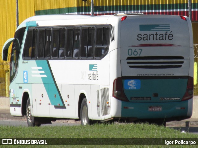 Santa Fé Transportes 067 na cidade de Divinópolis, Minas Gerais, Brasil, por Igor Policarpo. ID da foto: 6757544.