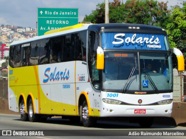 Solaris Turismo 1001 na cidade de Belo Horizonte, Minas Gerais, Brasil, por Adão Raimundo Marcelino. ID da foto: 6757146.