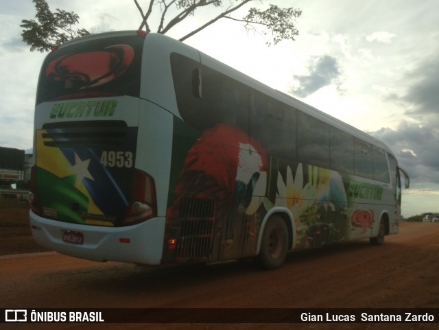 Eucatur - Empresa União Cascavel de Transportes e Turismo 4953 na cidade de Ji-Paraná, Rondônia, Brasil, por Gian Lucas  Santana Zardo. ID da foto: 6755904.