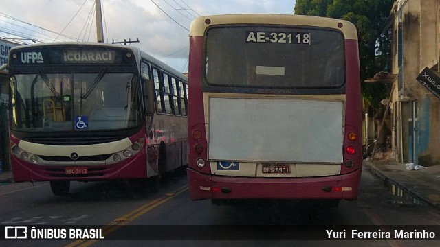 Transurb AE-32118 na cidade de Belém, Pará, Brasil, por Yuri Ferreira Marinho. ID da foto: 6759678.