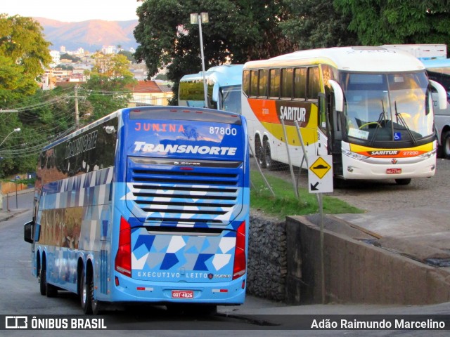 Transnorte - Transporte e Turismo Norte de Minas 87800 na cidade de Belo Horizonte, Minas Gerais, Brasil, por Adão Raimundo Marcelino. ID da foto: 6760402.