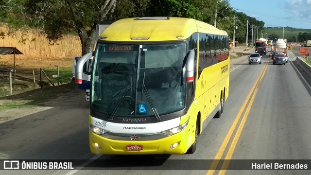 Viação Itapemirim 60659 na cidade de Carapebus, Rio de Janeiro, Brasil, por Hariel Bernades. Número da foto: #6760305.