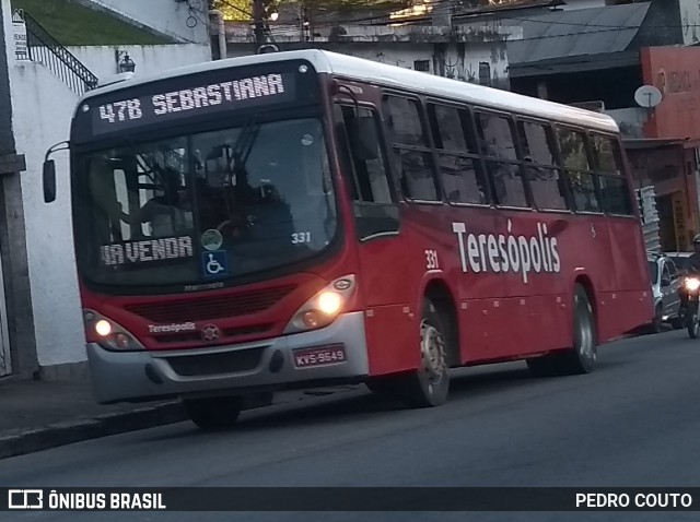 Viação Dedo de Deus 331 na cidade de Teresópolis, Rio de Janeiro, Brasil, por PEDRO COUTO. ID da foto: 6758487.