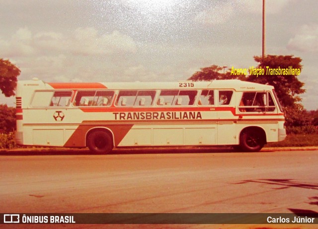 Transbrasiliana Transportes e Turismo 2315 na cidade de Goiânia, Goiás, Brasil, por Carlos Júnior. ID da foto: 6762077.