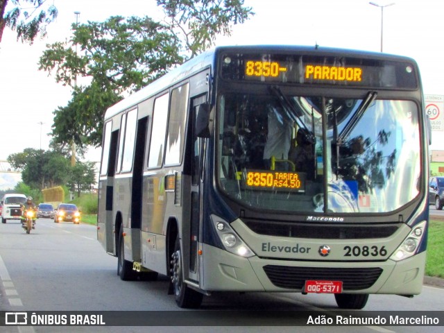 SM Transportes 20836 na cidade de Belo Horizonte, Minas Gerais, Brasil, por Adão Raimundo Marcelino. ID da foto: 6762043.