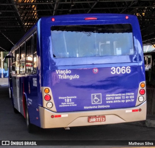 Auto Viação Triângulo 3066 na cidade de São Bernardo do Campo, São Paulo, Brasil, por Matheus dos Anjos Silva. ID da foto: 6762301.