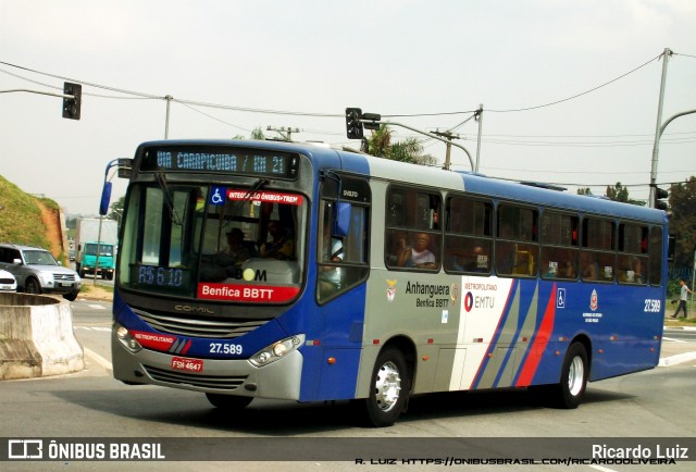 BBTT - Benfica Barueri Transporte e Turismo 27.589 na cidade de Carapicuíba, São Paulo, Brasil, por Ricardo Luiz. ID da foto: 6761488.