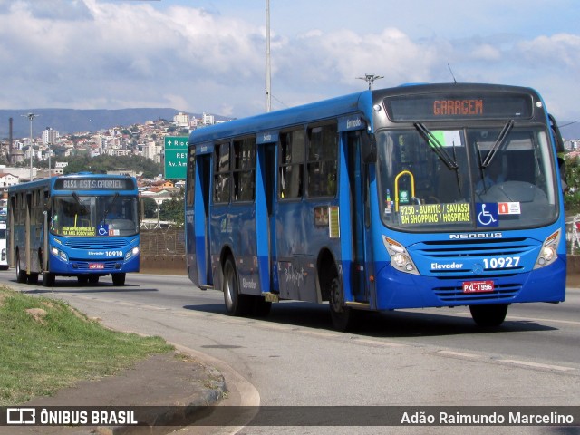 Via BH Coletivos 10927 na cidade de Belo Horizonte, Minas Gerais, Brasil, por Adão Raimundo Marcelino. ID da foto: 6762082.