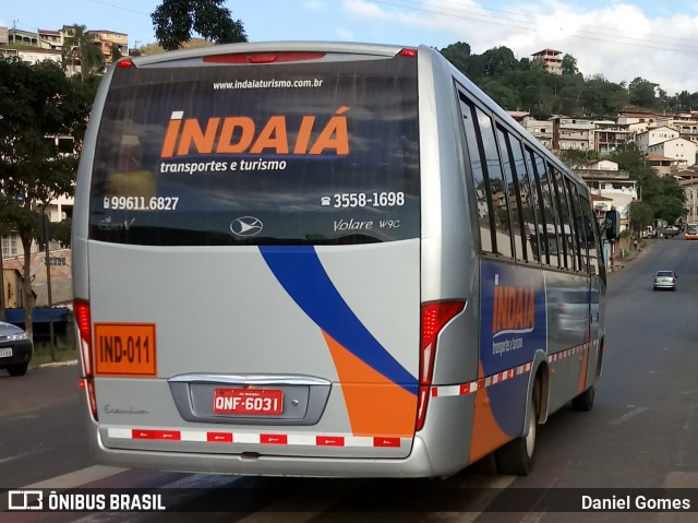 Viação Indaiá IND-011 na cidade de Mariana, Minas Gerais, Brasil, por Daniel Gomes. ID da foto: 6761625.