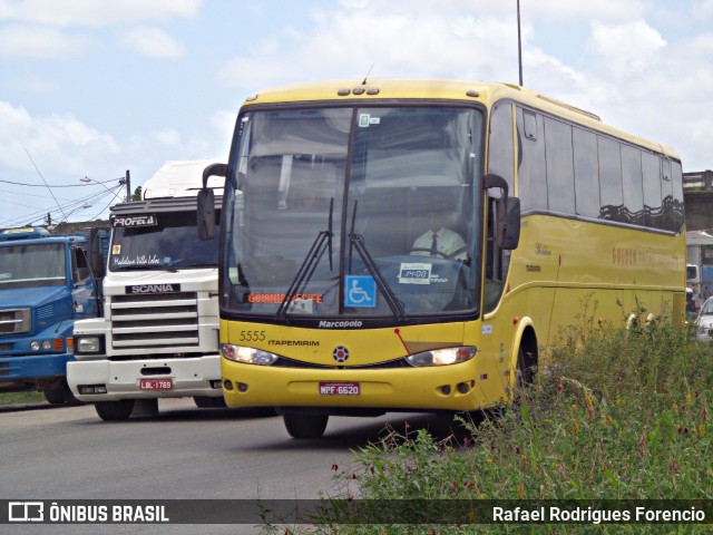 Viação Itapemirim 5555 na cidade de Recife, Pernambuco, Brasil, por Rafael Rodrigues Forencio. ID da foto: 6760733.