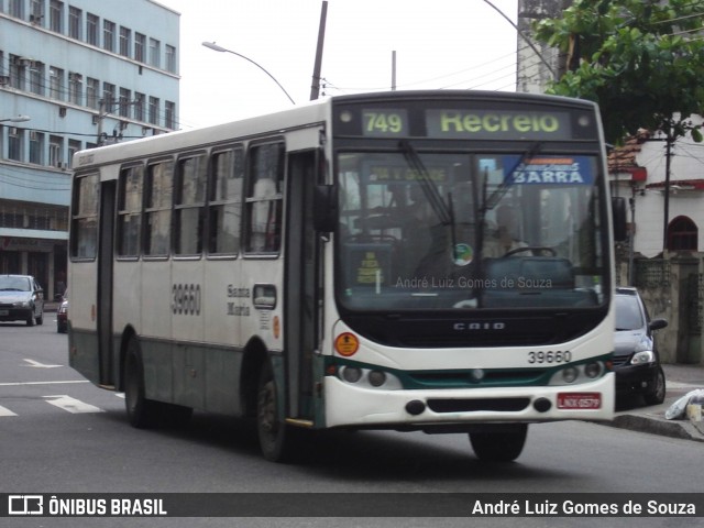 Transportes Santa Maria 39660 na cidade de Rio de Janeiro, Rio de Janeiro, Brasil, por André Luiz Gomes de Souza. ID da foto: 6764559.