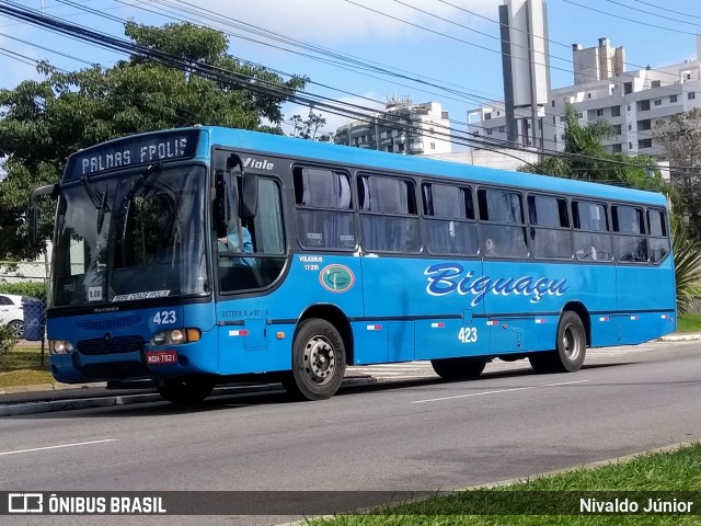 Biguaçu Transportes Coletivos Administração e Participação 423 na cidade de Florianópolis, Santa Catarina, Brasil, por Nivaldo Júnior. ID da foto: 6763551.