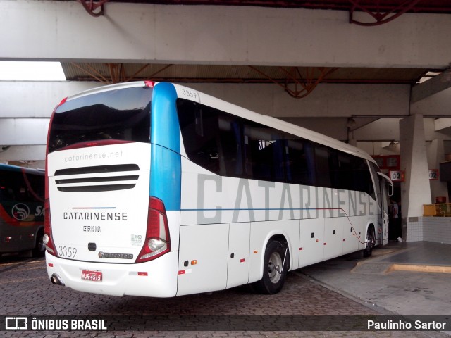 Auto Viação Catarinense 3359 na cidade de Joinville, Santa Catarina, Brasil, por Paulinho Sartor. ID da foto: 6763439.