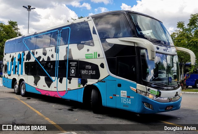 UTIL - União Transporte Interestadual de Luxo 11514 na cidade de Mogi das Cruzes, São Paulo, Brasil, por Douglas Alvim. Número da foto: #6762589.