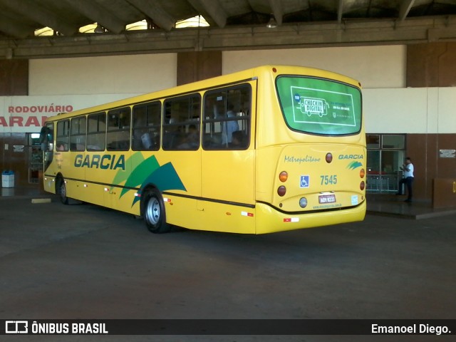 Viação Garcia 7545 na cidade de Apucarana, Paraná, Brasil, por Emanoel Diego.. ID da foto: 6765242.