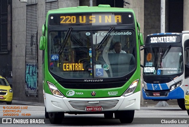 Tijuquinha - Auto Viação Tijuca A50002 na cidade de Rio de Janeiro, Rio de Janeiro, Brasil, por Claudio Luiz. Número da foto: #6766768.
