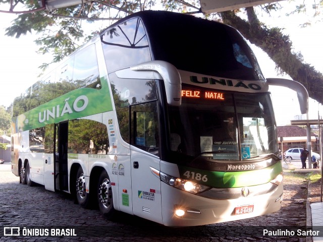 Empresa União de Transportes 4186 na cidade de Joinville, Santa Catarina, Brasil, por Paulinho Sartor. Número da foto: #6766649.