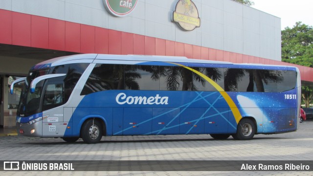 Viação Cometa 18511 na cidade de Guaratinguetá, São Paulo, Brasil, por Alex Ramos Ribeiro. ID da foto: 6702302.