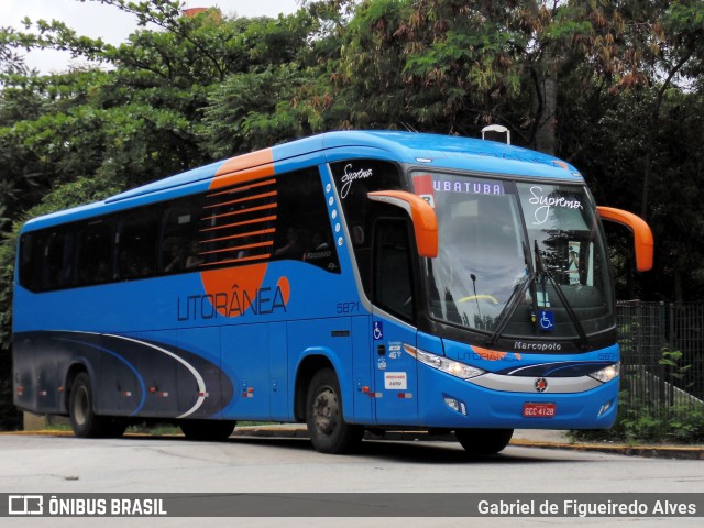 Litorânea Transportes Coletivos 5871 na cidade de São Paulo, São Paulo, Brasil, por Gabriel de Figueiredo Alves. ID da foto: 6702165.