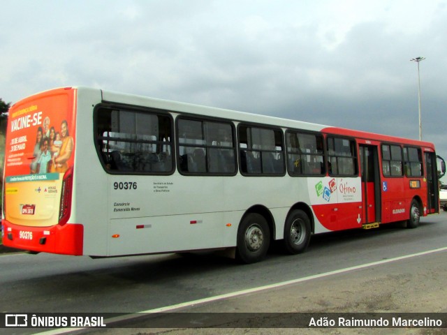 Saritur - Santa Rita Transporte Urbano e Rodoviário 90376 na cidade de Belo Horizonte, Minas Gerais, Brasil, por Adão Raimundo Marcelino. ID da foto: 6701891.