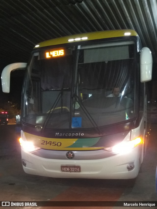 Empresa Gontijo de Transportes 21450 na cidade de Teófilo Otoni, Minas Gerais, Brasil, por Marcelo Henrique. Número da foto: #6700064.