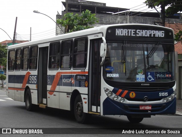 Viação Novacap 51515 na cidade de Rio de Janeiro, Rio de Janeiro, Brasil, por André Luiz Gomes de Souza. ID da foto: 6768897.