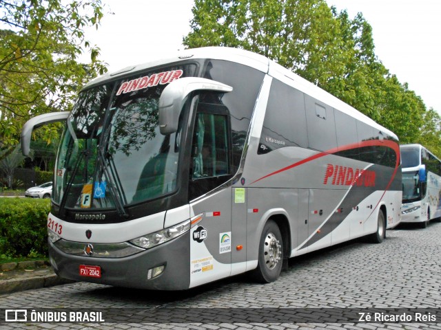 Pindatur Transporte e Turismo 2113 na cidade de Petrópolis, Rio de Janeiro, Brasil, por Zé Ricardo Reis. Número da foto: #6768647.