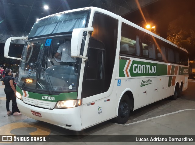 Empresa Gontijo de Transportes 20100 na cidade de Bauru, São Paulo, Brasil, por Lucas Adriano Bernardino. ID da foto: 6769180.