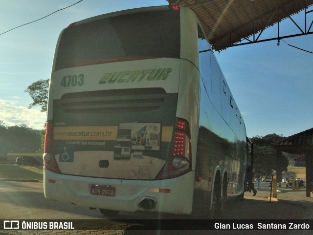 Eucatur - Empresa União Cascavel de Transportes e Turismo 4703 na cidade de Ouro Preto do Oeste, Rondônia, Brasil, por Gian Lucas  Santana Zardo. ID da foto: 6771993.